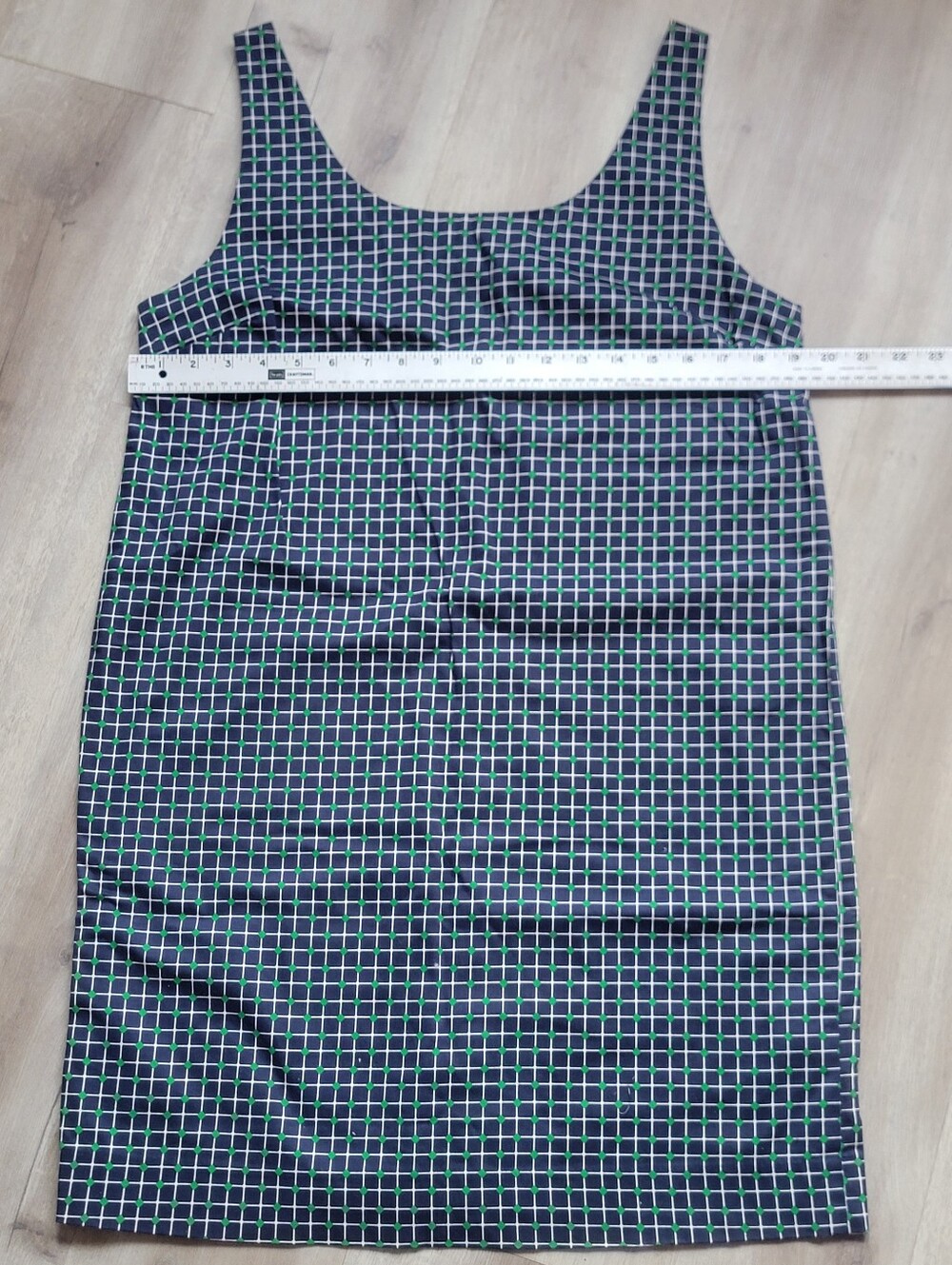 Joe Fresh Navy, Green & White Grid Tank